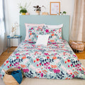 Parure Housse de Couette en coton Bio Motifs Fleurs