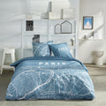 Parure Housse de Couette Paris Plan Bleu - Today Java