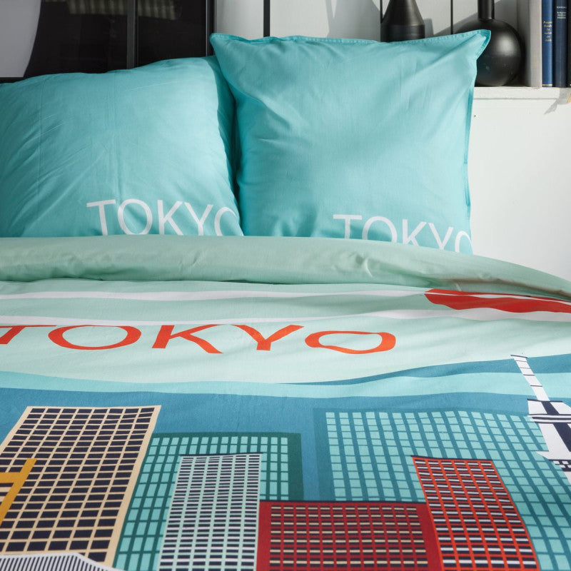 Parure Housse de Couette Tokyo Bleu - Today Java