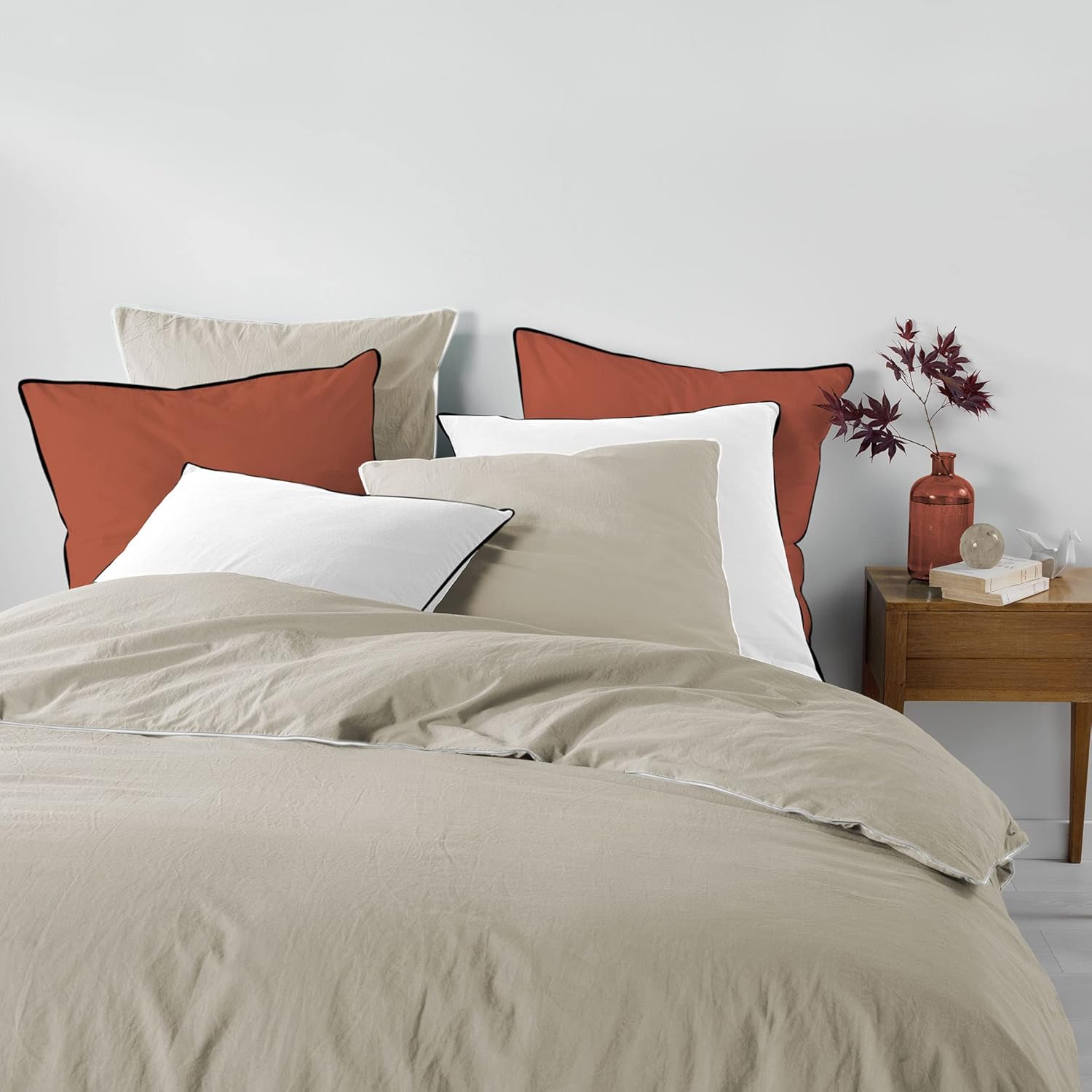 Parure de Lit Coton Lavé Linette 240x220 | Douceur d'Intérieur