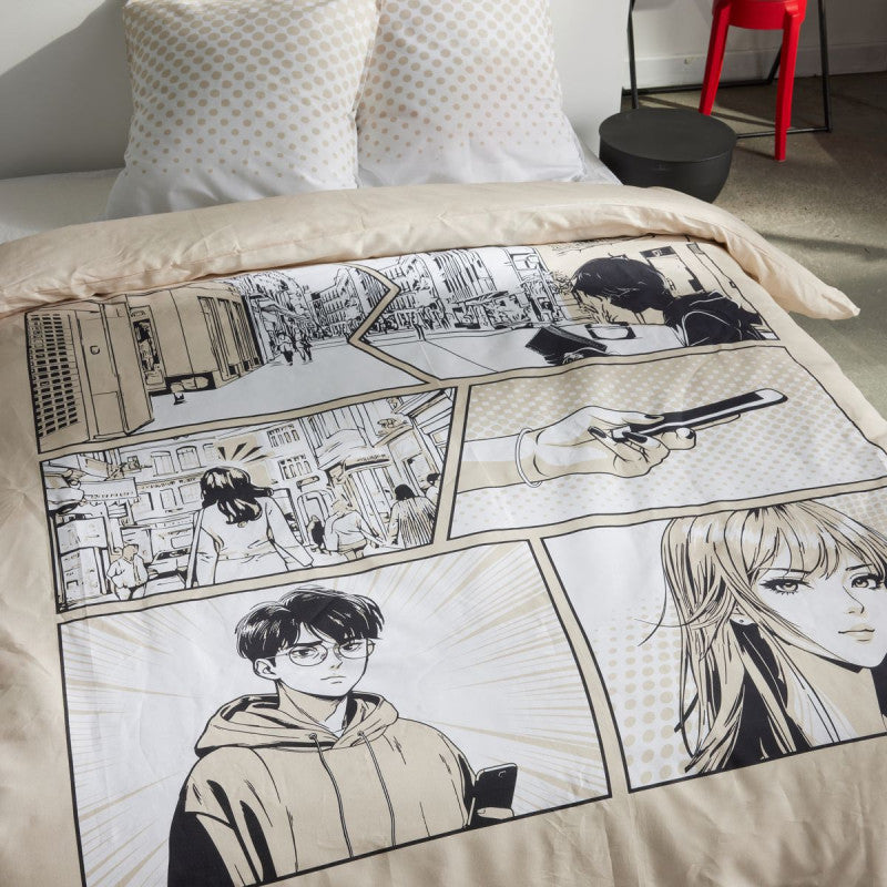 Parure Housse de Couette Manga Beige - Today Java