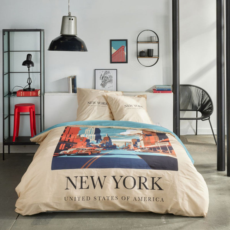Parure Housse de Couette New York Beige - Today Java